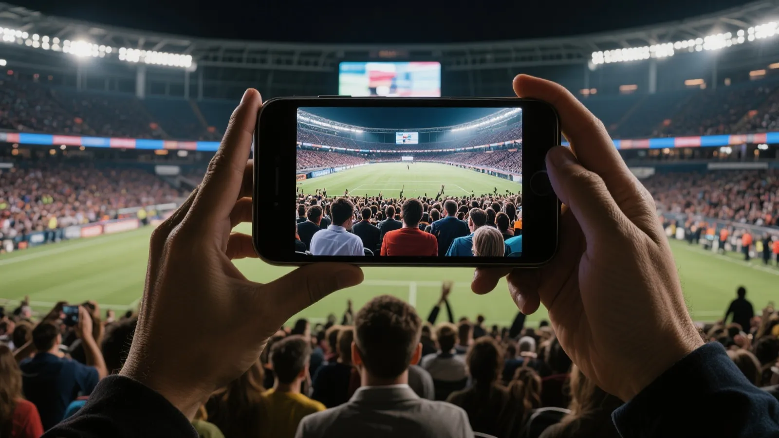 体育赛事与移动端界面示意图